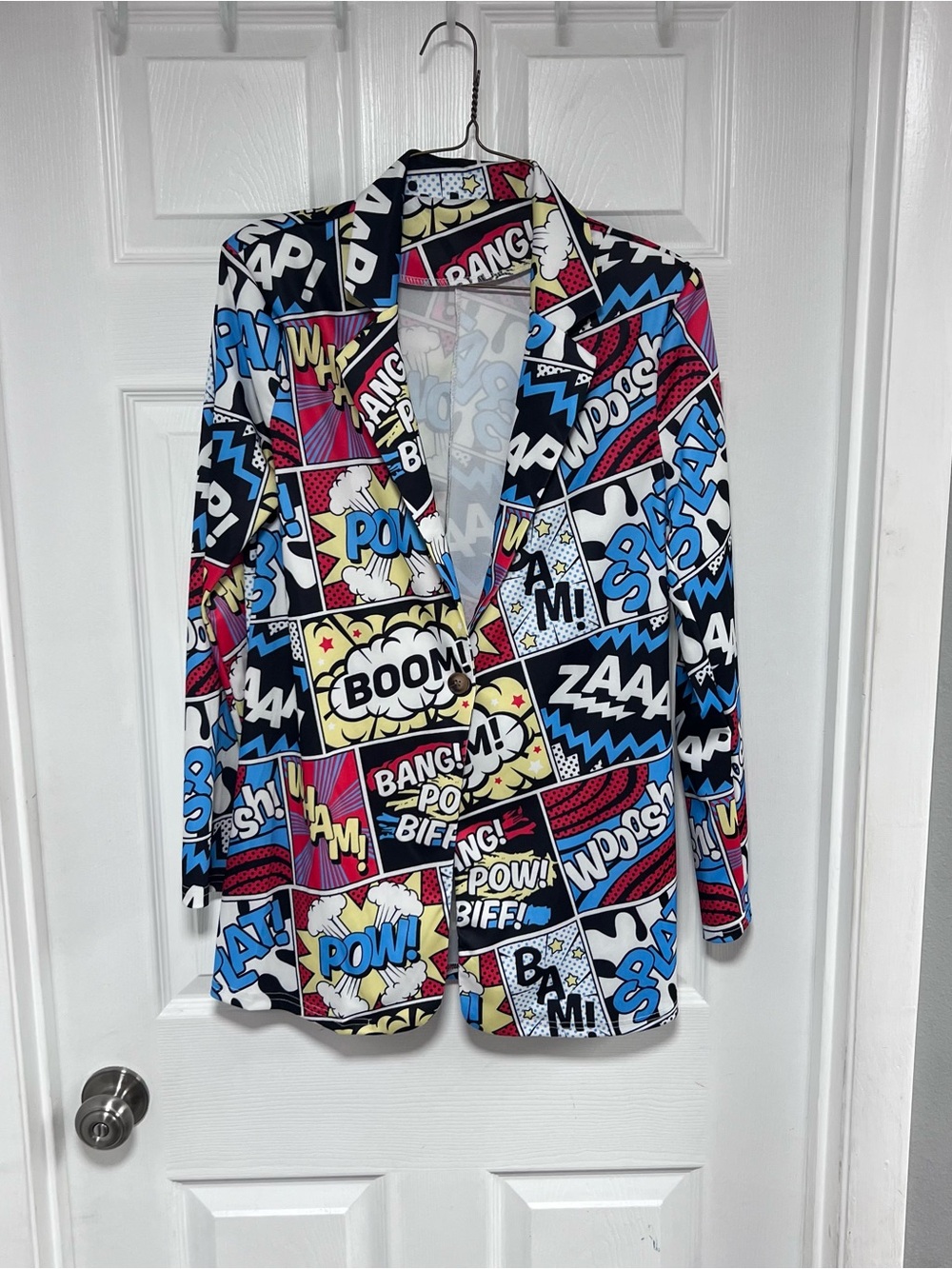 NWOT Graphic Pop-Art Comic Print Blazer Jacket - Multicolor Size S